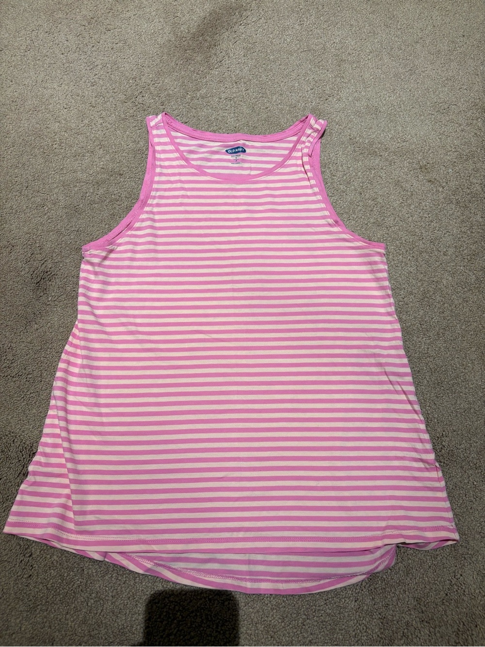 Old Navy Pink Striped Sleeveless Tank Top size small